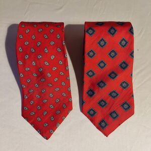 2 Red Blair Neckties All Silk